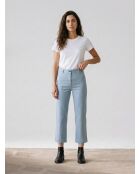 Lichtblauwe jeans met wijde pijpen Amy