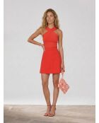 Jupe en toile double corail