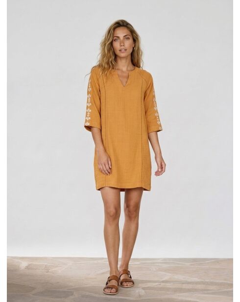 Rio ockerfarbenes Kleid