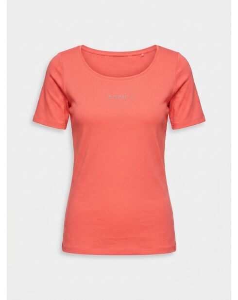 Fel oranje T-shirt met basislogo