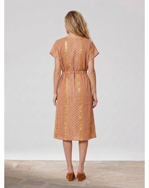Vestido Hayley con estampado de terracota