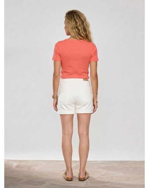 Pantalones cortos vaqueros blancos