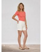Short en denim blanc