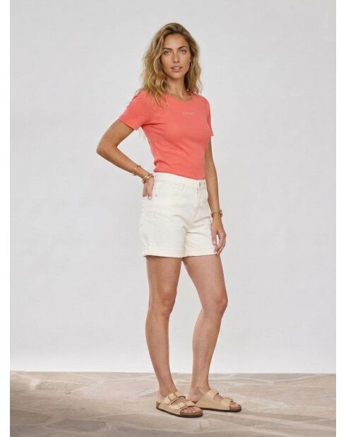 Pantalones cortos vaqueros blancos