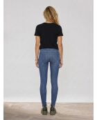 Donkerblauwe Bohemienne Tr Skinny Jeans