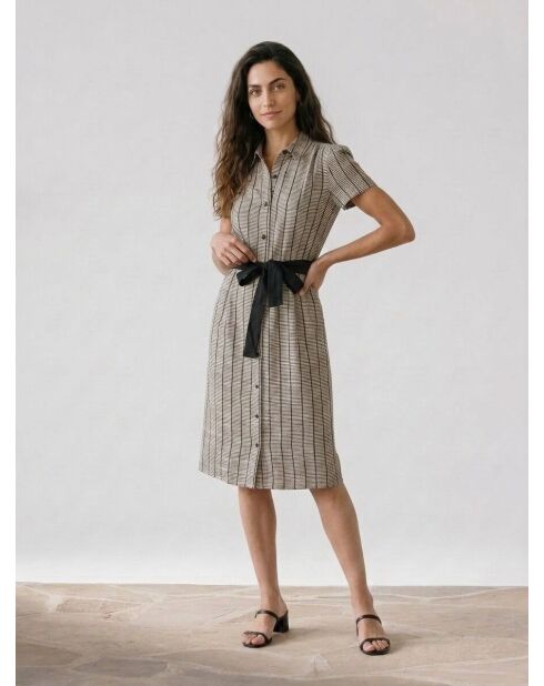 Vestido Dicka Smoke 100% lino