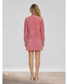 Jupe en Velours de Cuir Pop fuschia