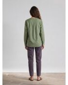 Blouse en Coton & Soie Cannes kaki