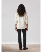 Dorsey XL Westernhemd aus ecrufarbener Baumwolle und Hanf
