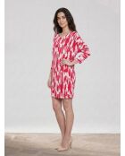 Roze/rood/witte strandjurk met camouflage