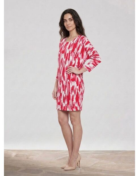 Vestido de playa de camuflaje rosa/rojo/blanco