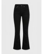 Schwarze Flare-Jeans aus Bio-Baumwollmischung