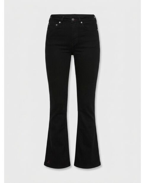 Schwarze Flare-Jeans aus Bio-Baumwollmischung