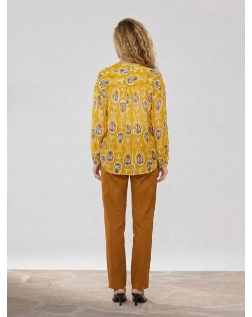 Blusa estampada amarilla Canda