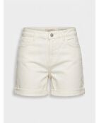 Short en denim blanc
