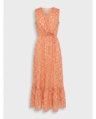 Robe maxi Gloria imprimé saumon