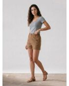 Shorts Elena in misto lana beige