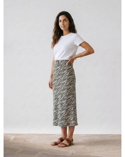 Librisa midirok met zwart/witte zebraprint