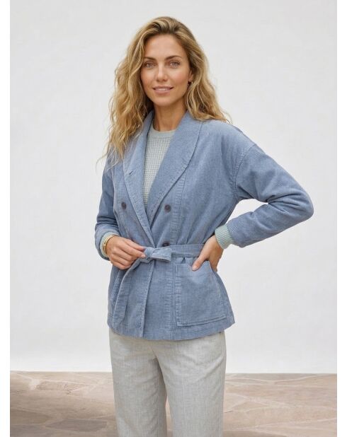 Chaqueta de pana azul violeta Lola