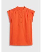 MC orange Baumwollbluse