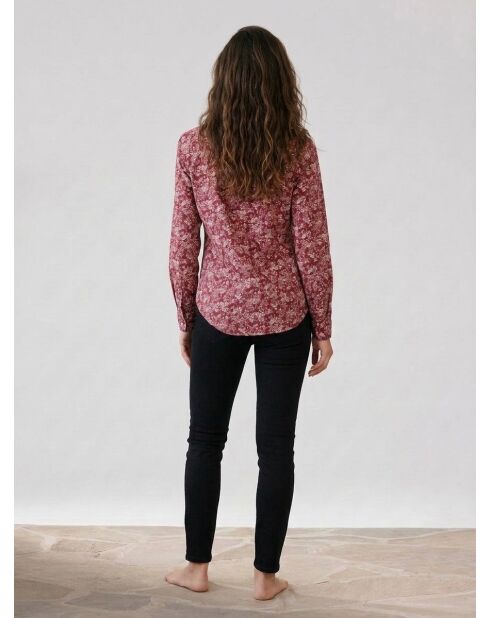 Blush medium rood overhemd van 100% biologisch katoen