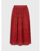Roter bedruckter langer Rock