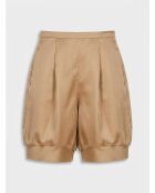 Short 100% Soie ample avec plis doré