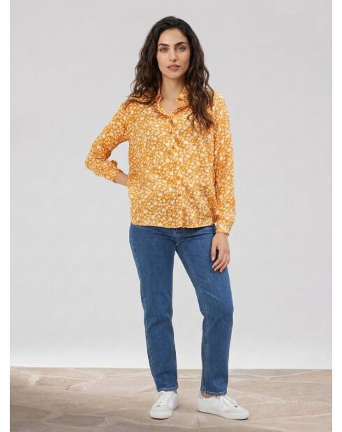 Lana-Shirt mit Sonnenblumenblüten