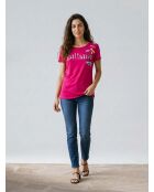 Camiseta estampada rosa/multicolor