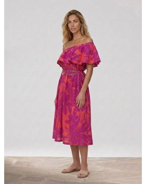 Rmichelle Pfingstrosenkleid mit Blumenmuster
