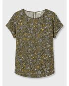 T-shirt Jungle con stampa kaki/multicolore