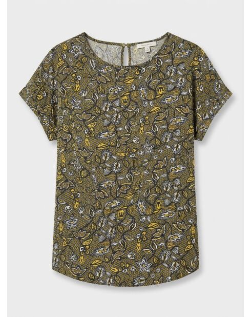 T-Shirt Jungle imprimé kaki/multicolore