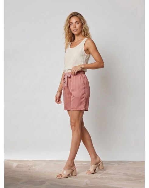 Salvat oudroze korte broek