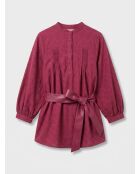 Blouse Célestine à borderies beaujolais