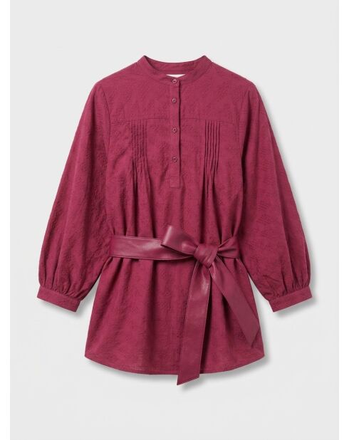Bluse Célestine mit Beaujolais-Bordüren