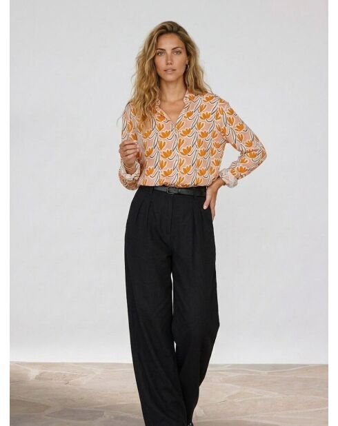 Camisa Mederic con estampado nude/multicolor