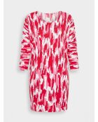 Roze/rood/witte strandjurk met camouflage