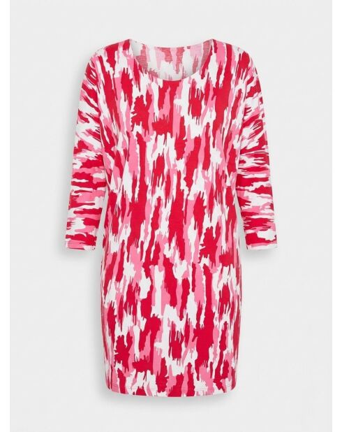 Vestido de playa de camuflaje rosa/rojo/blanco