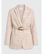 Jacke Qornala ecru/rot