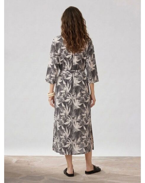 Palmenkleid Caylia aus Baumwolle und Leinen