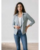 Giacca corta grigio bluastro con tasca