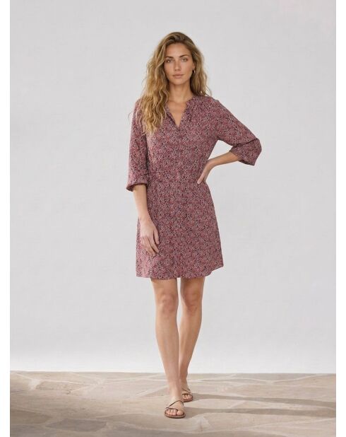 Kleid Constance mit Himbeer-Print