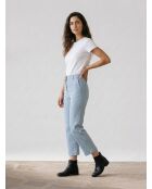 Lichtblauwe jeans met wijde pijpen Amy