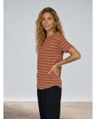 T-Shirt 100% Lin Cinthia marron
