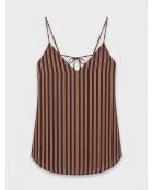 Léa braunes gestreiftes Unterhemd