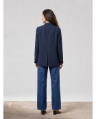 Marineblaue klassische Blazerjacke mit 1 Knopf