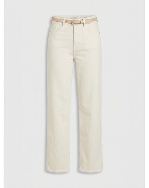 Jean taille haute Wideleg blanc