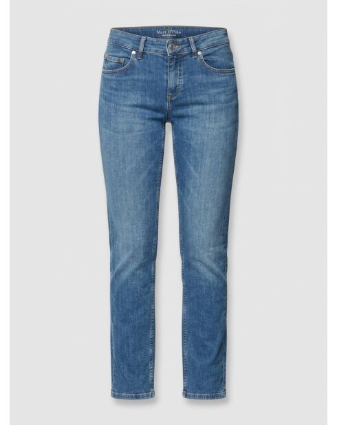 Alby middenblauwe rechte jeans van stretchkatoen