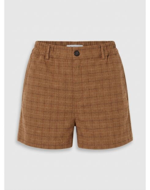 Shorts Elena in misto lana beige