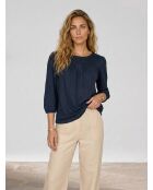 Camiseta Riko Navy 100% lino
